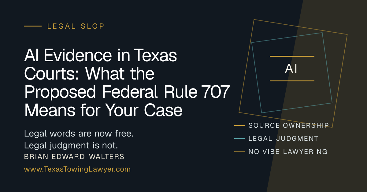 AI Evidence in Texas Courts: What the Proposed Federal Rule 707 Means ...