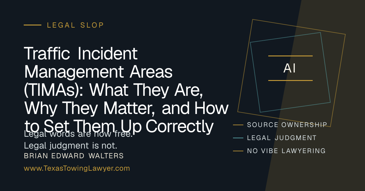 Traffic Incident Management Areas (TIMAs): What They Are, Why They ...